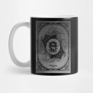 Ornate Dragon Mythical Creature - pagan, mystical beast, witch, wicca, goth, halloween, grey Mug